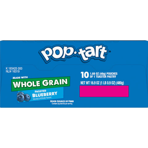 Kelloggs Pop-Tarts Whole Grain Blueberry Toaster Pastry, 1.76 Ounce -- 120 per case