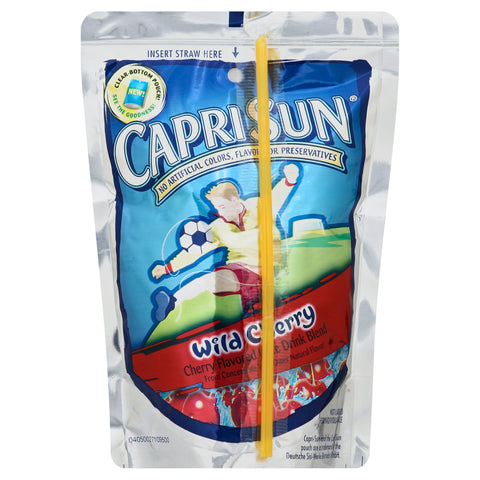 Capri Sun Wild Cherry Soft Juice Drink, 60 Fluid Ounce -- 4 per case.