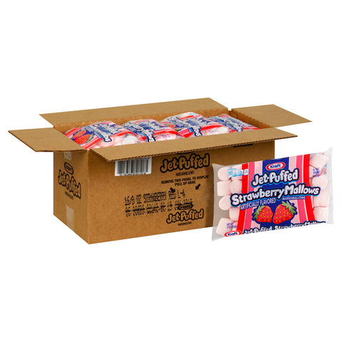 Jet-Puffed Strawberry Mallows Flavored Marshmallows, 8 Ounce -- 16 per case