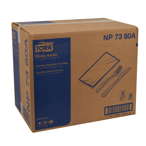 Tork Advanced NAPKIN DINNER 17X16 WHITE 3-PLY 1/8 FOLD
