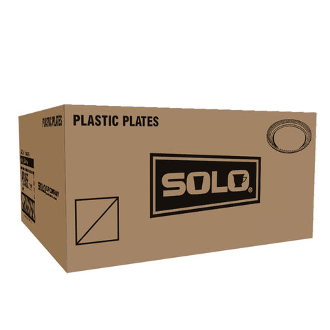 Plate Plastic Black Party 9