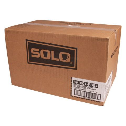 Creative Carryouts® CONTAINER PLASTIC BOXLINE™ BLACK BASE/CLEAR LID HINGED MEDIUM 10.6X8.2X2.2