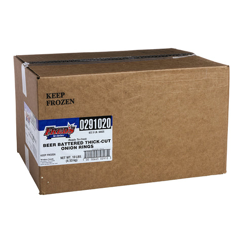 Windsor Freds Beer Battered Thick Cut Onion Ring, 2.5 Pound -- 4 per case.