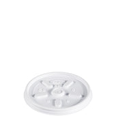 Lid White Vented For Foam Cups & Containers