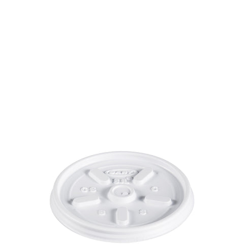 Dart Container Expanded Polystyrene Foam White HIPS Vented Lid for Foam Cup -- 1000 per case