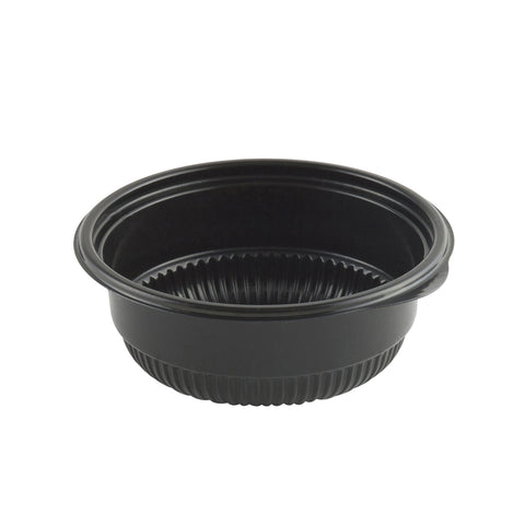 Bowl Plastic Black Microwavable M4808b 8 Oz