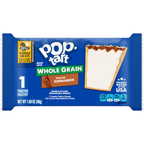 Pop Tarts Whole Grain Frosted Brown Sugar Cinnamon Toaster Pastry, 1.69 Ounce -- 120 per case