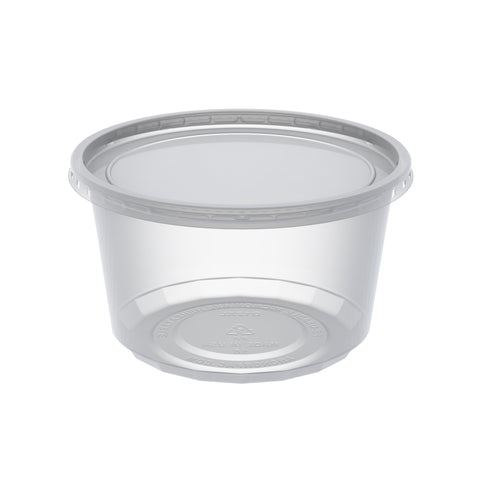 Container Deli Plastic Clear Combo W/ Lid 12 Oz
