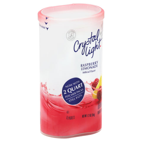Crystal Light Raspberry Lemonade Drink Mix, 1.2 Ounce -- 12 per case.