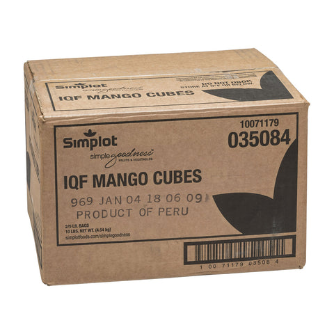 Simplot Simple Goodness Mango Fruit Cubes, 5 Pound -- 2 per case.