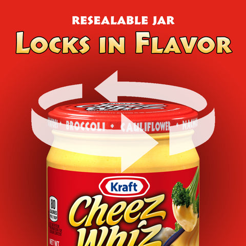 Kraft Cheez Whiz Original Plain Cheese Dip, 15 Ounce -- 12 per case.