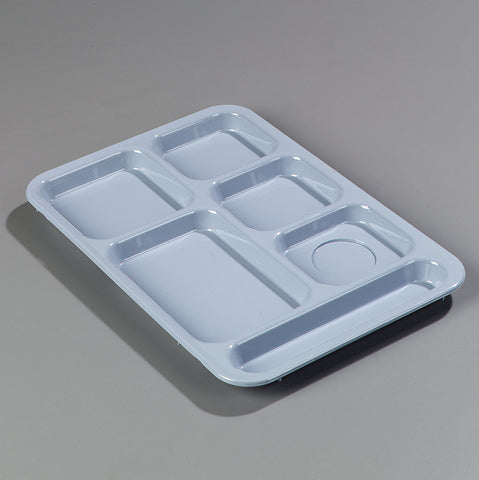Carlisle TRAY SERVING LEFT-HAND 6-COMPARTMENT SLATE BLUE 10X14
