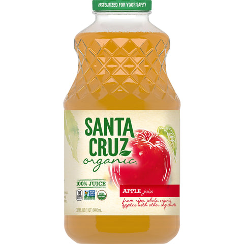 Santa Cruz JUICE APPLE 100% ORGANIC GLASS BOTTLE