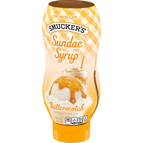 Smuckers Butterscotch Sundae Syrup, 20 Ounce -- 12 per case.