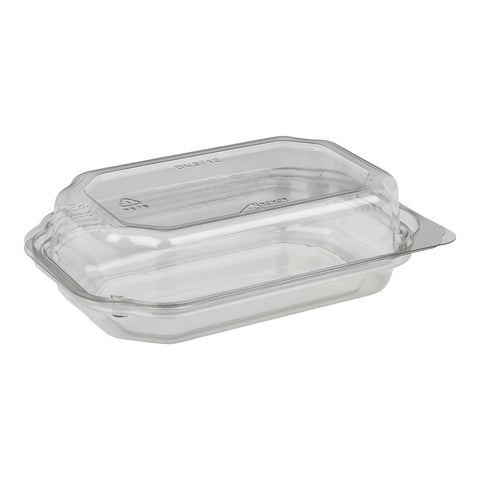 DeliView™ CONTAINER PLASTIC SNACK TRAY WHITE W/ CLEAR LID 12 OZ