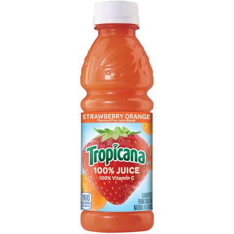 Tropicana JUICE STRAWBERRY ORANGE 100% PLASTIC BOTTLE