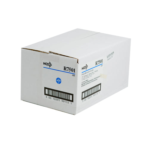 National Checking Company Dateit Blue Trilingual Removable Label - Monday, 0.75 inch Circle -- 2000 per case.