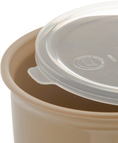 Carlisle CROCK POLY-TUF™ W/ LID BEIGE 1.2 QT