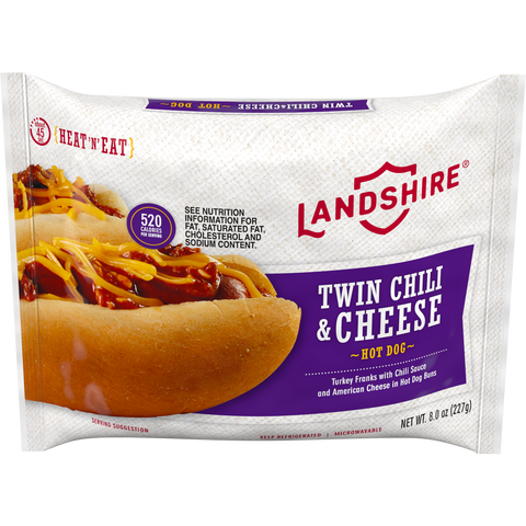 Landshire Classic™ CHILI DOG W/ CHEESE PREMIUM QUALITY LANDSHIRE CLASSIC™ TWIN IW 8 OZ10000001436