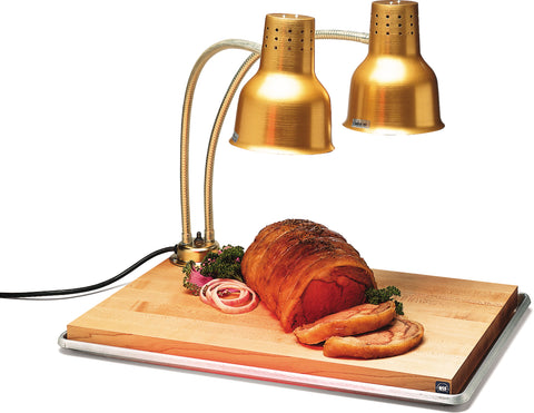 Carlisle LAMP HEAT FLEXIGLOW™ DUAL ARM W/ BOARD & PAN GOLD 24