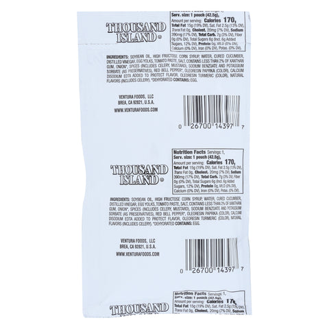 Classic Gourmet Select DRESSING THOUSAND ISLAND SINGLE SERVE PACKET