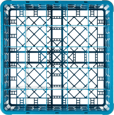 OptiClean™ RACK GLASS 25-COMPARTMENT W/ 1-EXTENDER CARLISLE BLUE