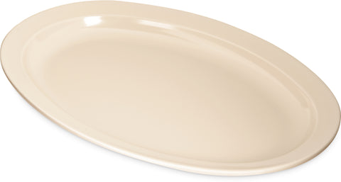 Carlisle PLATTER TRAY OVAL KINGLINE™ MELAMINE TAN 13.5X9.75