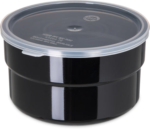 Carlisle CROCK SUPREME™ W/ LID BLACK 1.5 QT