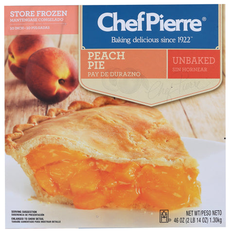 Pie Peach Fruit Traditional Unbaked 10