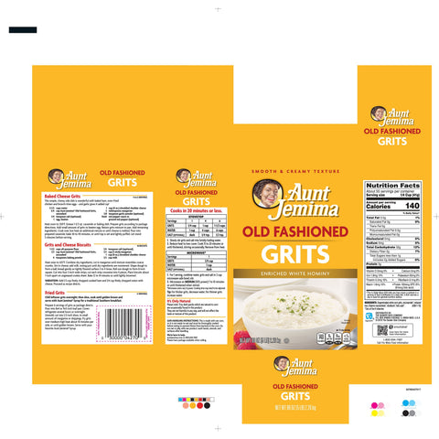 Aunt Jemima CEREAL GRITS WHITE OLD FASHIONED REGULAR BAG