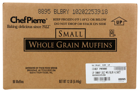 Chef Pierre Whole Grain Blueberry Muffin, 2 Ounce -- 4 per case.