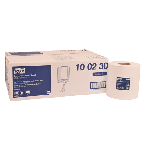 Tork White 1 Ply Centerfeed Molded Fiber Paper Wiper, 299.917 feet x 7.7 inch -- 6 per case
