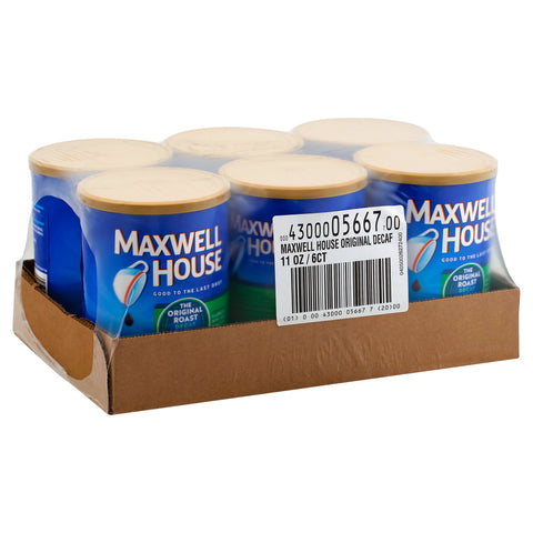 Maxwell House Original Decaffeinated Coffee, 11 Ounce -- 6 per case.