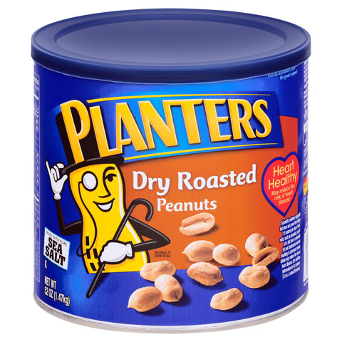 Planters Peanut Dry Roasted 6 Count, 52 Ounce Each