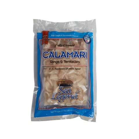 Calamari Rings & Tentacles Fully Cleaned Domestic