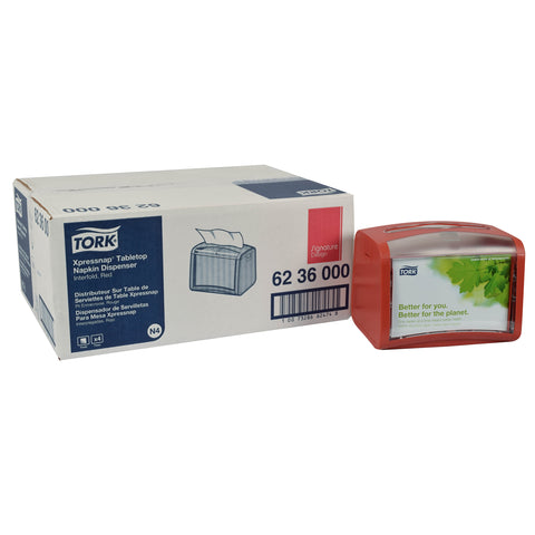 Dispenser Napkin Tabletop Red 5.7x7.5x12