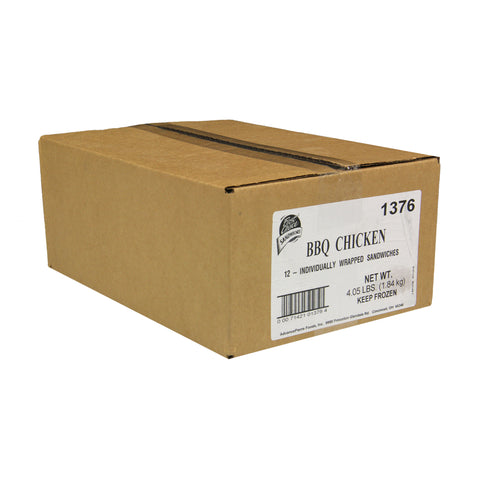 Advance Pierre Fast Choice Barbecue Chicken Sandwich, 5.4 Ounce -- 12 per case.
