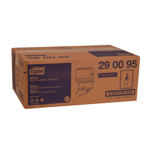 Essity Tork Advanced Soft Matic White 1-Ply Paper Hand Towel Roll, 900 Feet -- 6 per case
