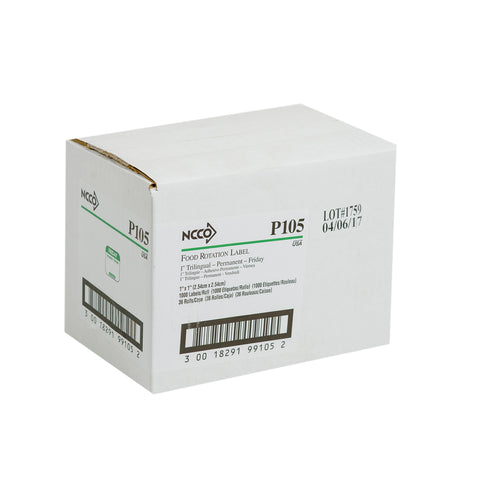 National Checking Company Dateit Green Trilingual Permanent Label - Friday, 1 x 1 inch -- 1000 per case.