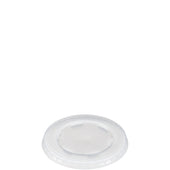 Solo® LID POLYSTYRENE FLAT W/ STRAW SLOT AND IDENTIFICATION BUTTONS