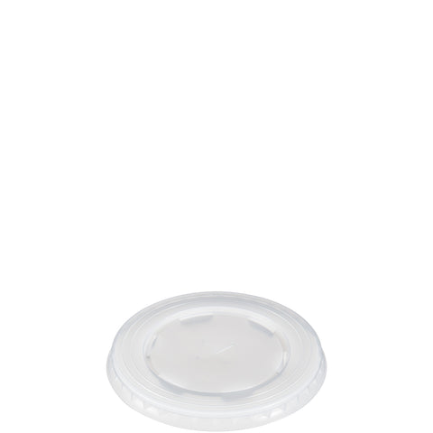Solo® LID POLYSTYRENE FLAT W/ STRAW SLOT AND IDENTIFICATION BUTTONS