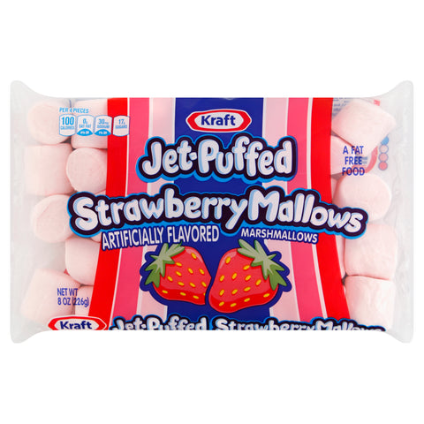 Jet-Puffed Strawberry Mallows Flavored Marshmallows, 8 Ounce -- 16 per case