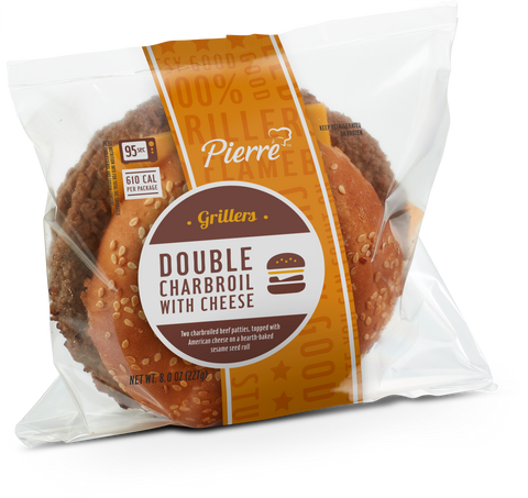 Pierre® SANDWICH JUMBO DOUBLE BEEF CHARBROIL W/ CHEESE IW 8 OZ 10000001340
