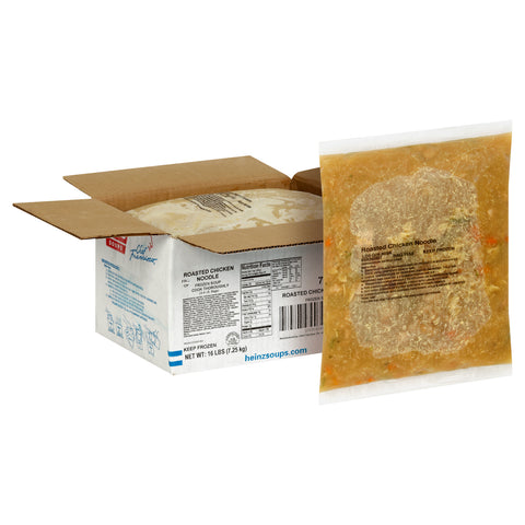 Chef Francisco Roasted Chicken Noodle Soup Bag, 4 Pound -- 4 per case