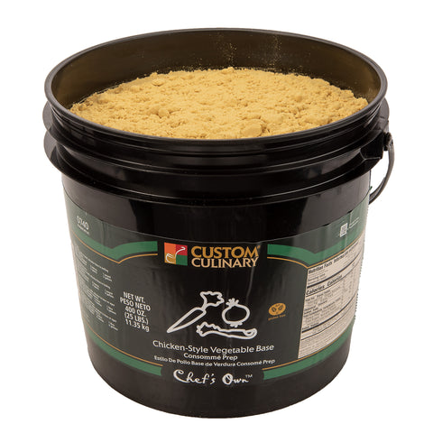 Chefs Own Chicken-Style Vegetable Consomme Vegan Base, 25 Pound - 1 per case