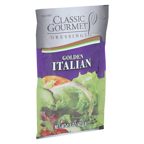 Classic Gourmet Fat Free Italian Gold Peach Dressing, 1.5 Ounce Pouch -- 60 per case.