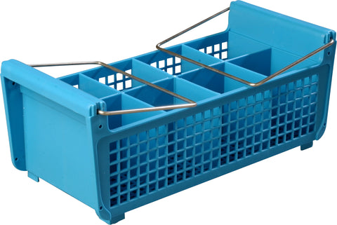 Carlisle BASKET FLATWARE PERMA-SIL™ W/ HANDLE BLUE 17X7.75X6.9