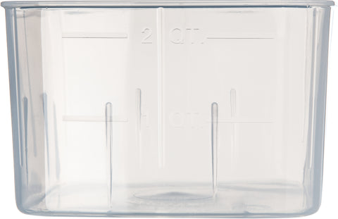 StorPlus™ CONTAINER PLASTIC SEE THRU SQUARE TRANSLUCENT 2 QT