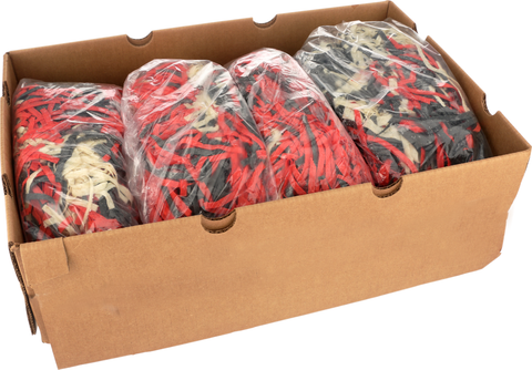 Tortilla Corn Strips, Mixed Red, White & Blue 1/4