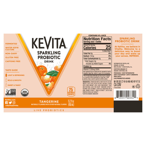 Kevita DRINK SPARKLING PROBIOTIC TANGERINE